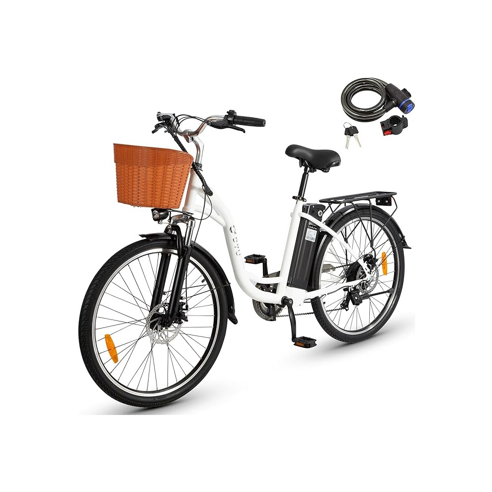 DYU C6 26 Inch City E-Bike 250W Motor Max Range 35 Miles  6 Speed