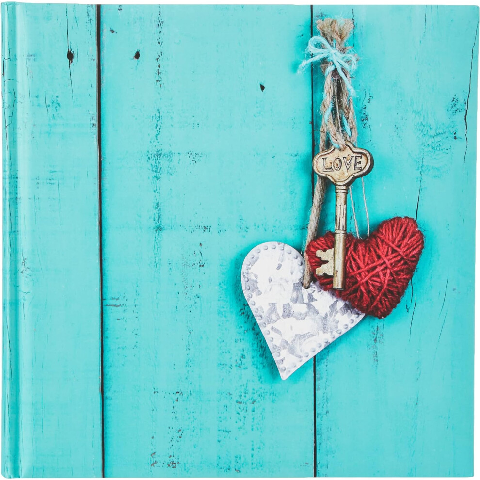 Photo Album Scrapbook Memories Book Holds 400 6x4" Key Love Heart Design