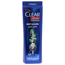 Clear Men Deep Cleanse with Activated Charcoal & Mint Anti-Dandruff Control, Hair Growth Shampoo 360ml