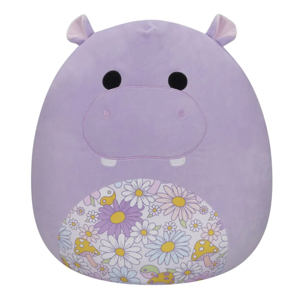 Squishmallows Hanna The Hippo W/Floral Belly 20" Plush Soft Toy Purple