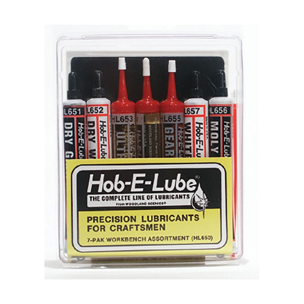 Woodland Scenics Hob-E-Lube 7-Pack Workbench Lube Grease Oil Assortment Hl650 724771006503