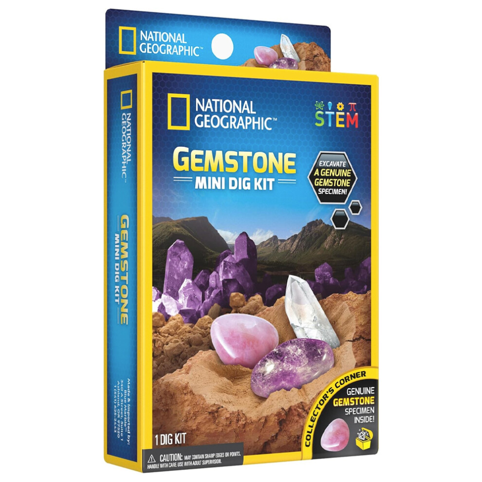 National Geographic Gemstone Mini Dig Kit Age 8+ STEM Toy JM80554U