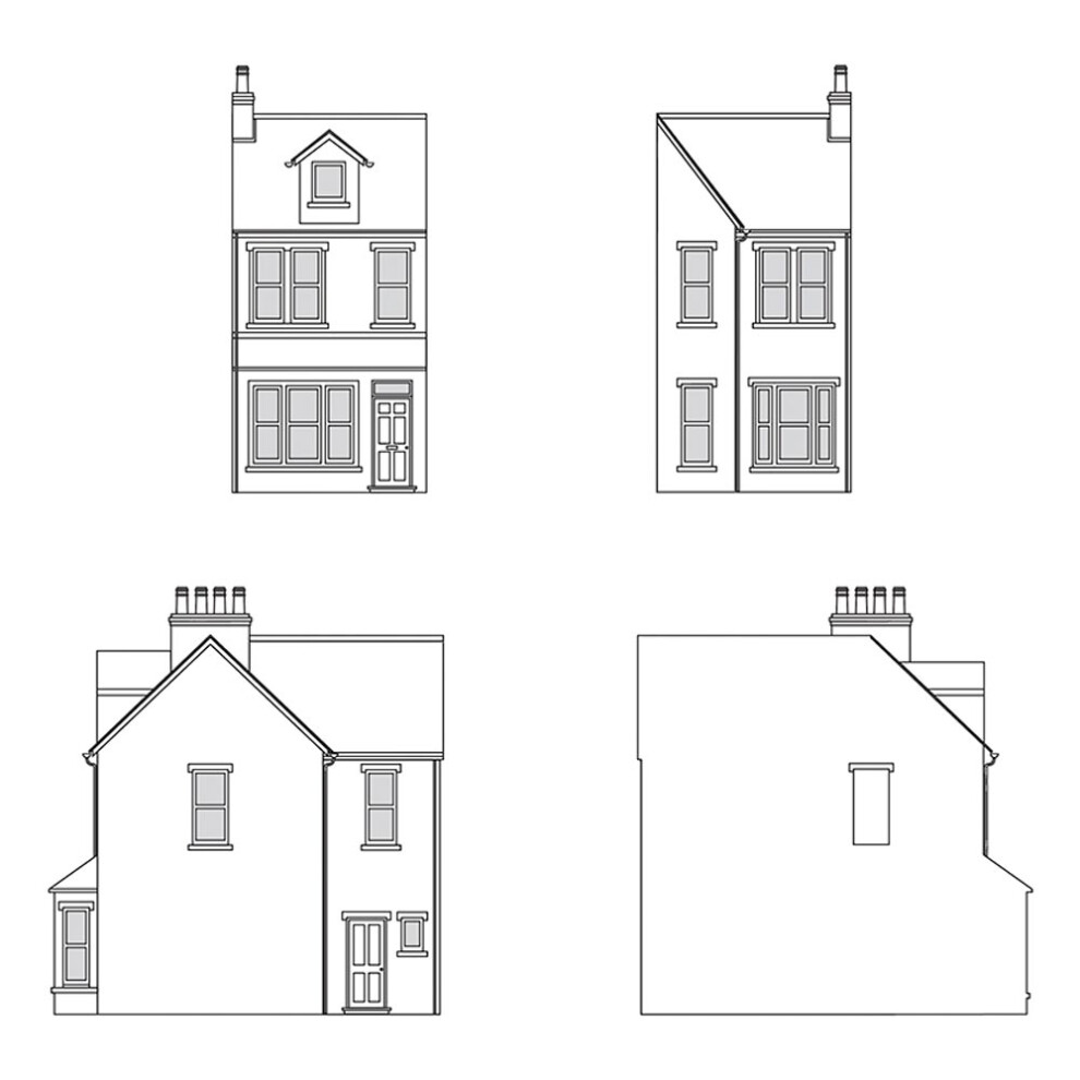 Hornby R7351 Victorian End of Terrace House Right End 1:76/OO Gauge