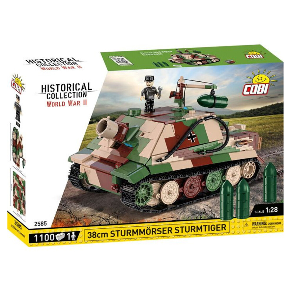 COBI 2585 Sturmmorser Sturmtiger HC WWII 1:28 Brick Model 1100pcs