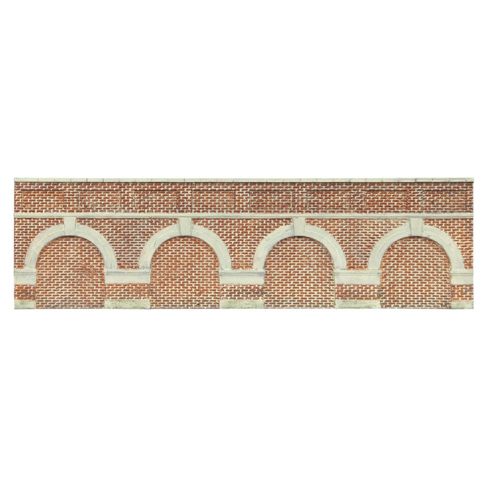 Hornby R7388 Low Level Arched Retaining Walls X2 (Red Brick) 1:76/Oo Gauge - Image 4