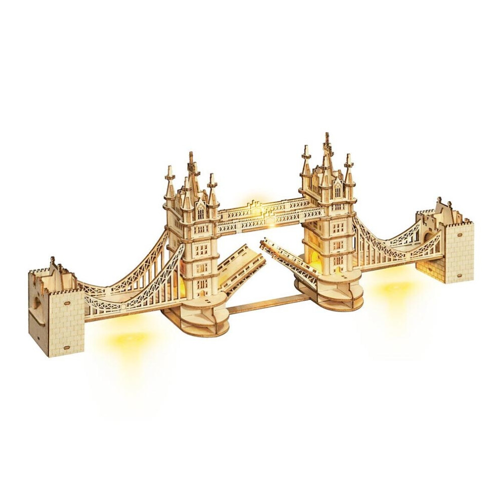 ROBOTIME Rolife Tower Bridge Wooden Model Kit with Lights TG412