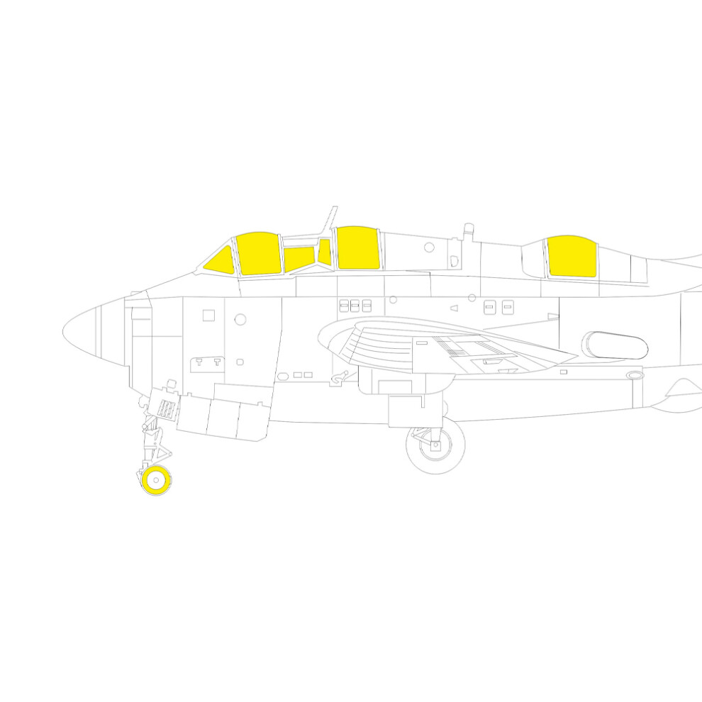 Eduard Fairey Gannet AS.1/AS.4 1:48 Tface Mask Set for Airfix A11007 EDEX1017