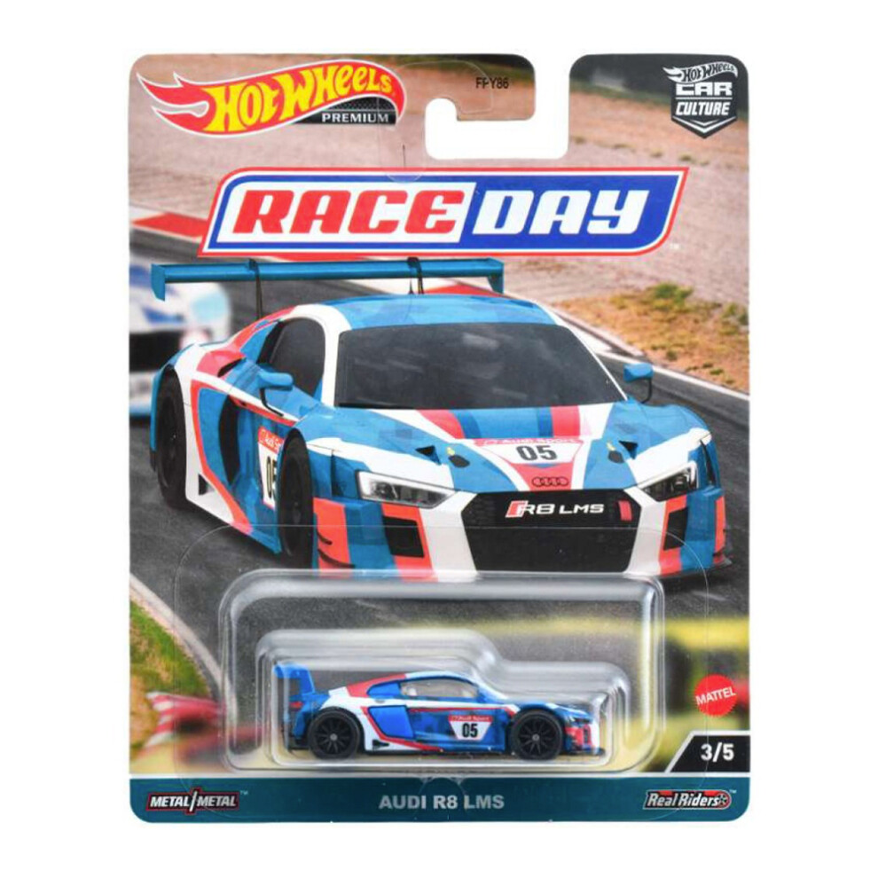 Hot Wheels HKC61 Race Day: Audi R8 LMS 1:64 Premium Diecast Car