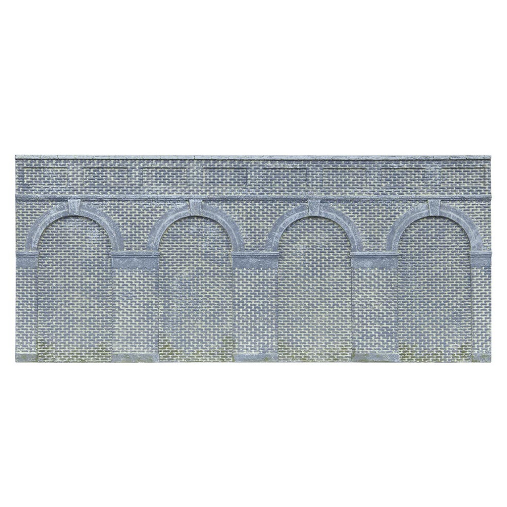 Hornby R7385 Mid Level Arched Retaining Walls x2 Engineers Blue Brick 1:76 OO