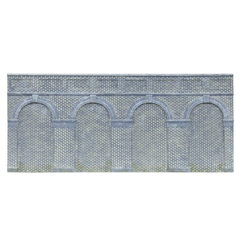 Hornby R7385 Mid Level Arched Retaining Walls X2 Engineers Blue Brick 1:76 Oo