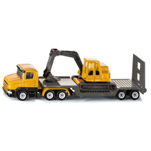 SIKU Camion Surbaisse Avec Excavatrice 1/64ème - Véhicule Miniature