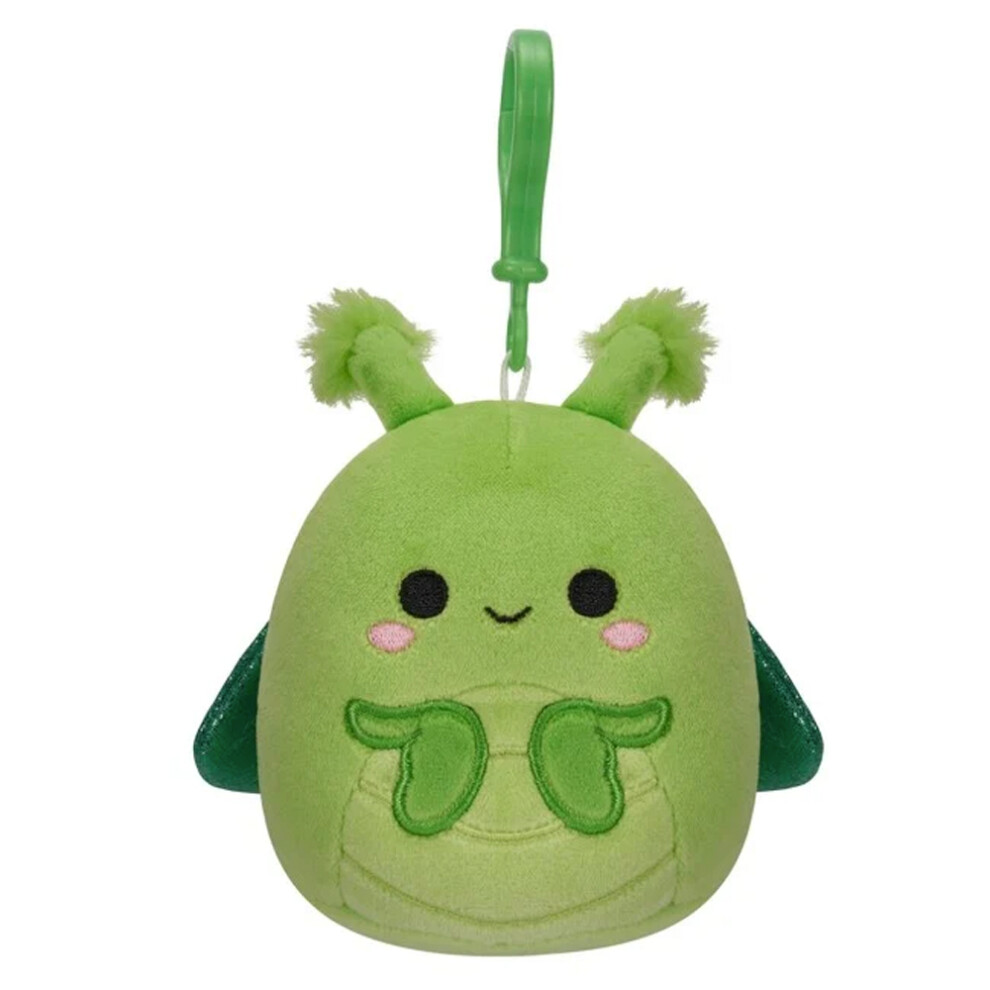 Squishmallows Trenton - Green Praying Mantis W/Sparkle Wings 3.5" Clip-On Plush