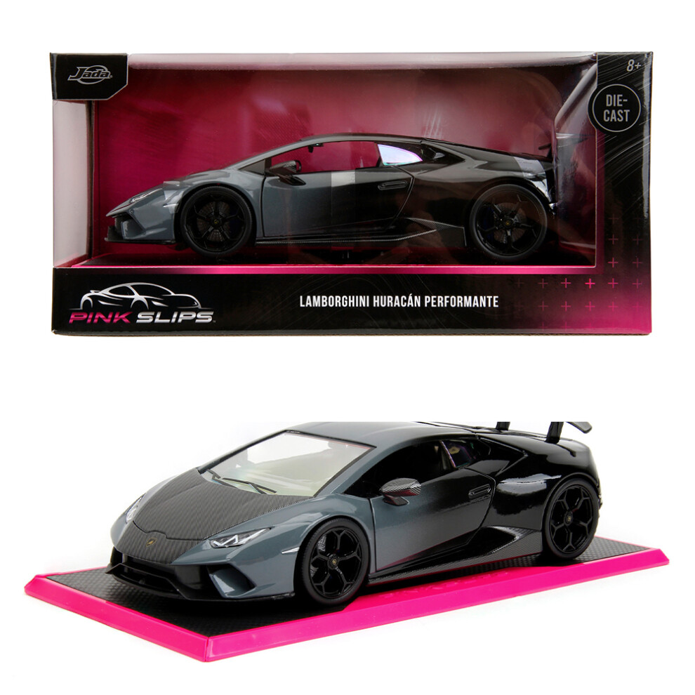 2017 Lamborghini Huracan Performante Black 1:24 Scale Pink Slips Jada 253293011