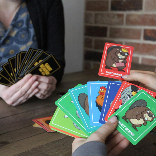 Asmodee Giant Beaver! Tiny Ass! Card Game - Age 16+, 2+ Players 2