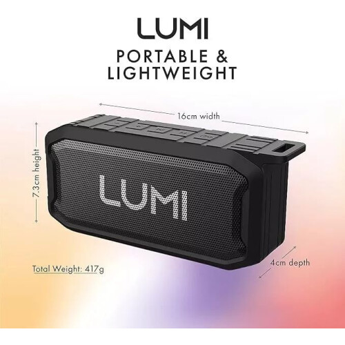 Lumi Wireless Bluetooth Speaker IPX7 1