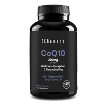 Coenzyme Q10, 200mg | 120 Softgels, with Organic Extra Virgin Olive Oil | 100% Natural CoQ10, Non-GMO, Gluten Free | Zenement