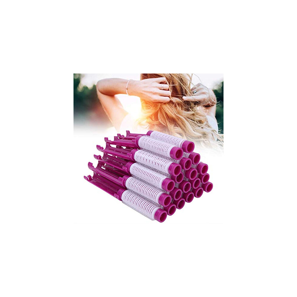 Horoper Purple Hair Rollers Perming Rods, 20Pcs/Set Hair Perm Rods Fluffy Perming Rod Hair Roller Curler Hairdressing Tool Kit,Salon Hairdressing Curler Set (Purple)
