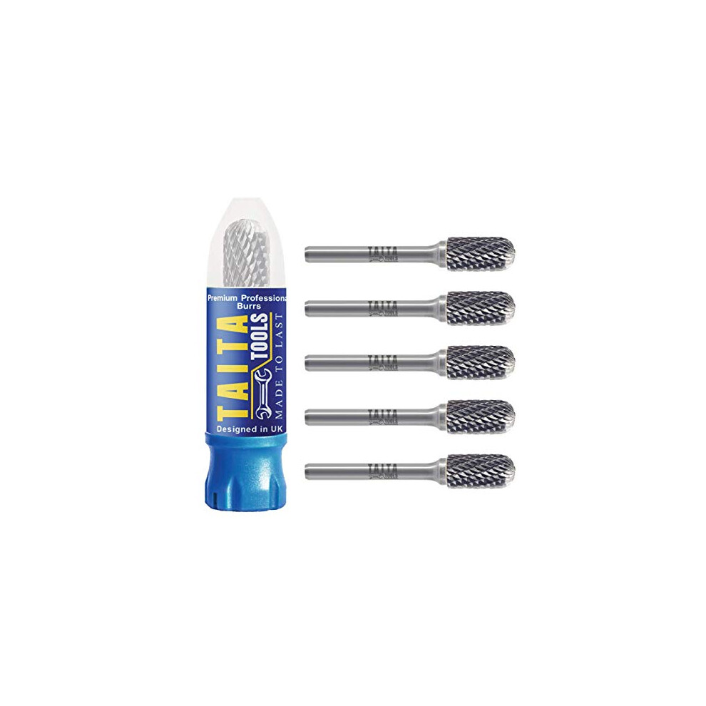 Carbide Burr 1/4" Shank, Sc-3 Tungsten Double Cut Rotary Die Grinder Bits - Cutting Burrs For Milwaukee, Dewalt And Makita Die Grinder Accessories - 5060819850109