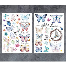 GSS Designs Butterfly Rub on Transfers for Furniture Crafts Wood Scrapbook 2 Sheets 12x16Inch Butterflies Furniture Transfers DIY Decor Transfers Dry