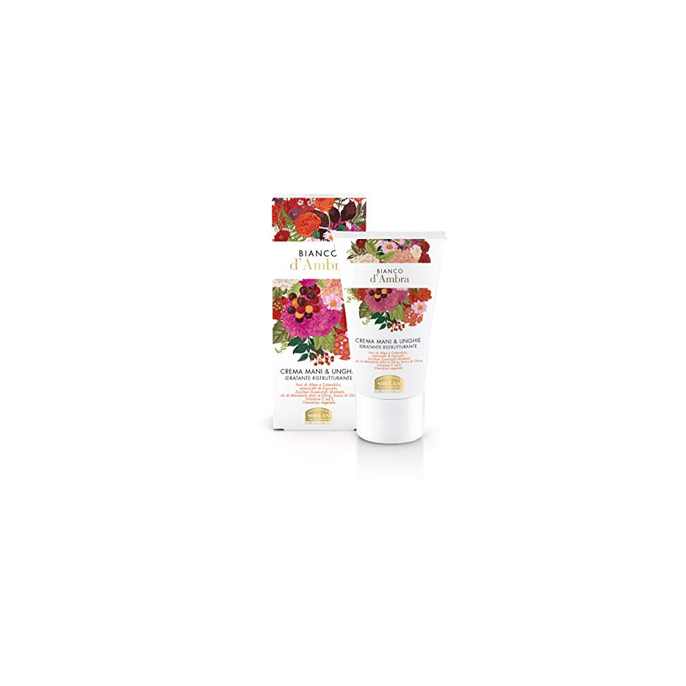 Helan Cream Bianco D'ambra, Hand And Nail Nourishing Hand And Nail Moisturizer With Sweet Almond And Olive Oil - Dry And Chapped Hand And Nail