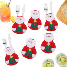 Christmas Cutlery Bags, Christmas Knives Forks Tableware Bags Set, Pockets Knives Forks Bags for Christmas Party Decoration, 6PCS