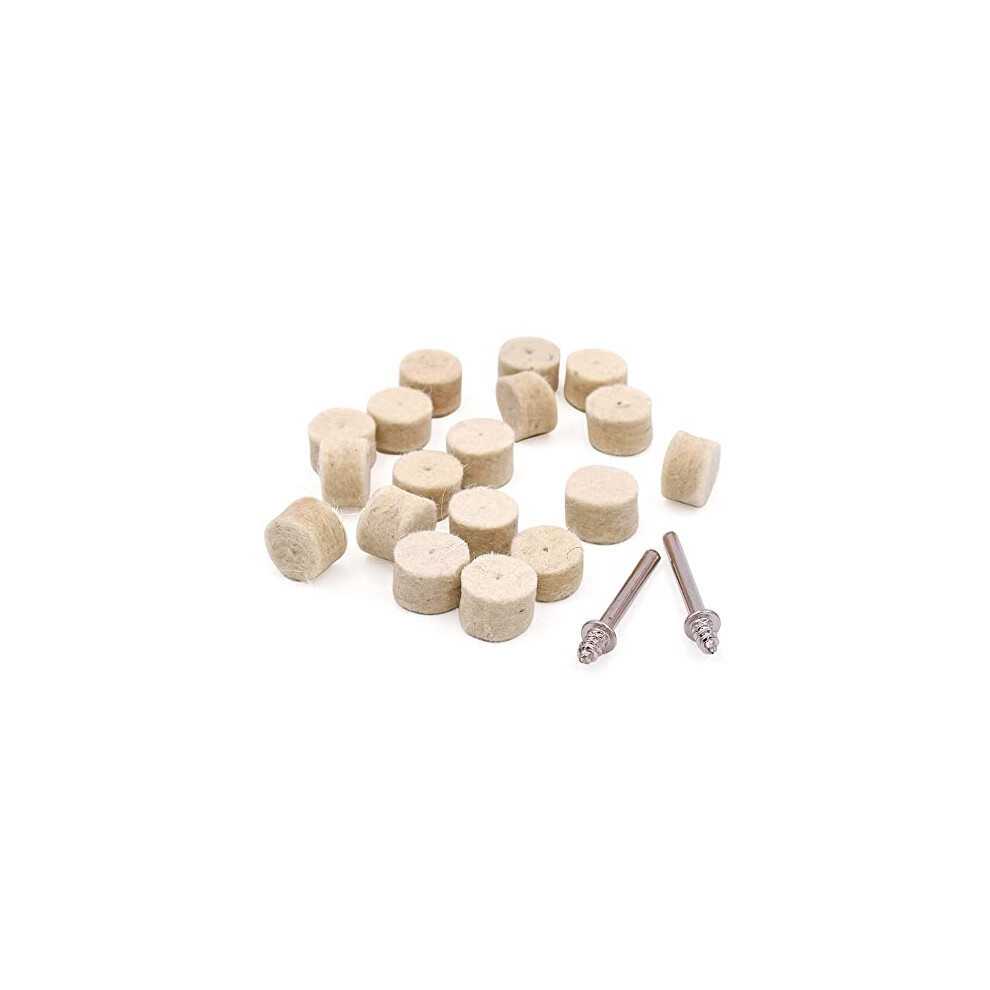 100Pcs 13Mm Wool Felt Polishing Pad Buffing Polishing Wheel Rotary Tool With 2Pcs Shank For Dremel Accessories Rotary Drll Tool 782932431496