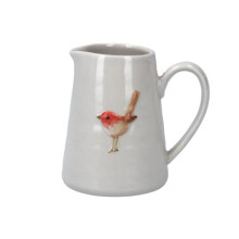 Ceramic Robin Design Christmas Jug