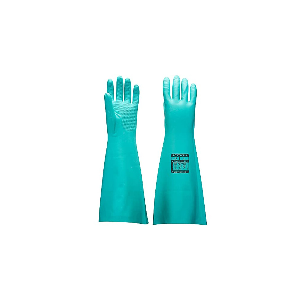 Extended Length Nitrile Gauntlet, Size: XL, Colour: Green, A813GNRXL