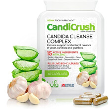 CandiCrush - Candida Cleanse Complex - Herbal Thrush Tablets - Natural Candida Treatment for Men and Women with Lactobacillus Acidophilus Live