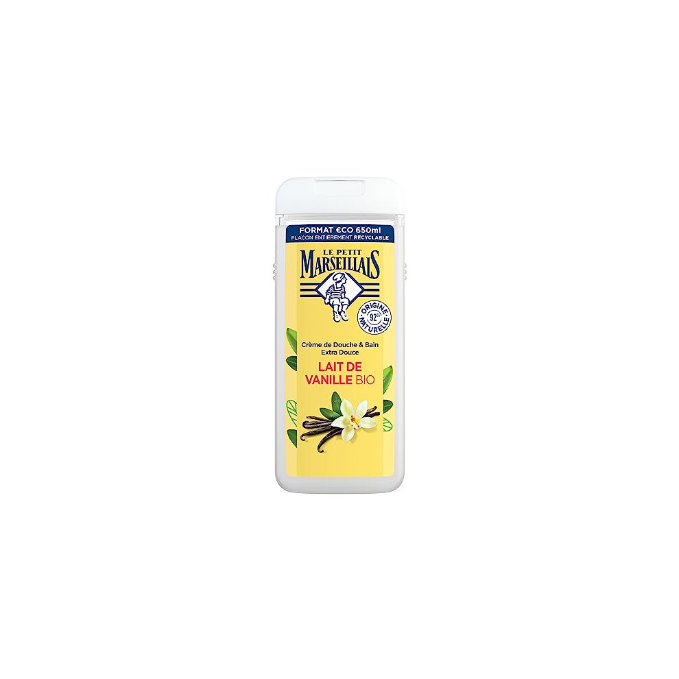 Le Petit Marseillais Cream Extra Gentle Bath & Shower Vanilla Milk Organic 650Ml