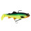 Pike Lure TROUTY 12cm, 38g, Soft Lure, Softbait with Jig Head Hook and Treble Hook and Removable Soundbar/Rattle - Bait for pike fishing (Firetiger) 1