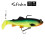Pike Lure TROUTY 12cm, 38g, Soft Lure, Softbait with Jig Head Hook and Treble Hook and Removable Soundbar/Rattle - Bait for pike fishing (Firetiger) 2