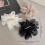 3 Pcs Chiffon Flower Hair Clips, Solid Color Big Flower Hairpin for Women Girls, Elegant French Barrettes Ponytails Braids Spring Clips Headdress Hair 2