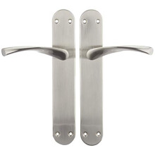 Interior Door Handle Set with Satin Nickel Plate 0