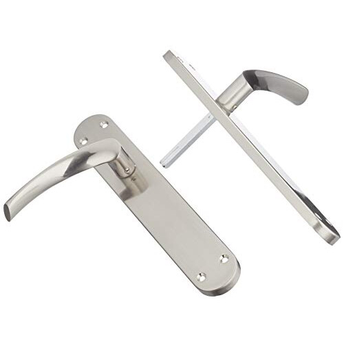 Interior Door Handle Set with Satin Nickel Plate 0 1