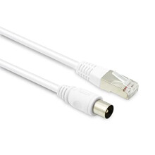 395286 RJ45 / TV Coaxial Cable 9.52 mm Male to Male 5 Metres