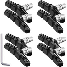 4 Pairs Bicycle Brake Pads with Hex Wrench, Bike V Brake Pad Bicycle Brake Block Set for Mountain Bike, Road Bike