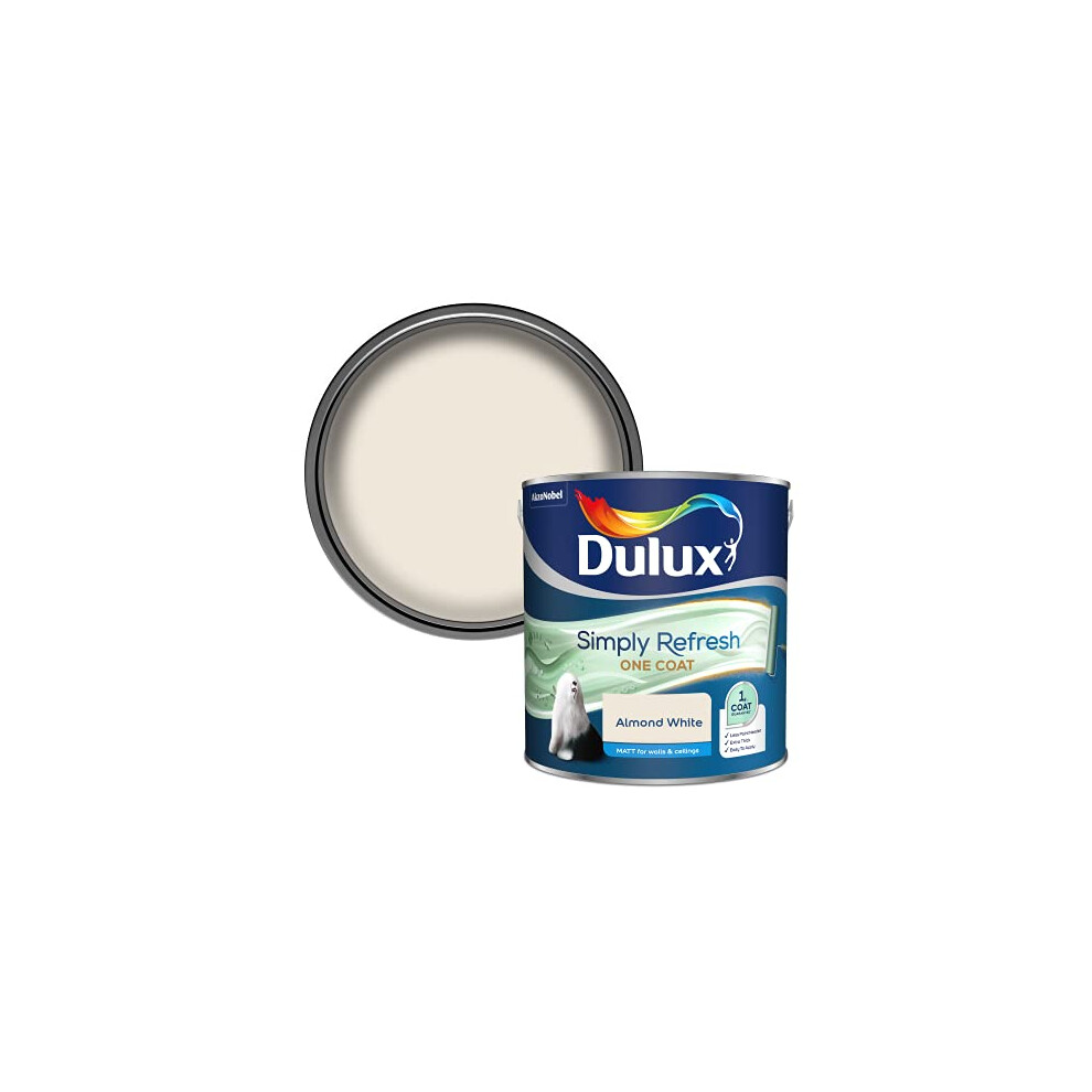 Simply Refresh Matt Emulsion Paint - Almond White - 2.5L, 5382879