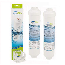 Aqualogis Water Filter fits Samsung L G Daewoo Hisense Beko Haier etc Fridge Freezer - Replaces External Filter Only (2 Pack)