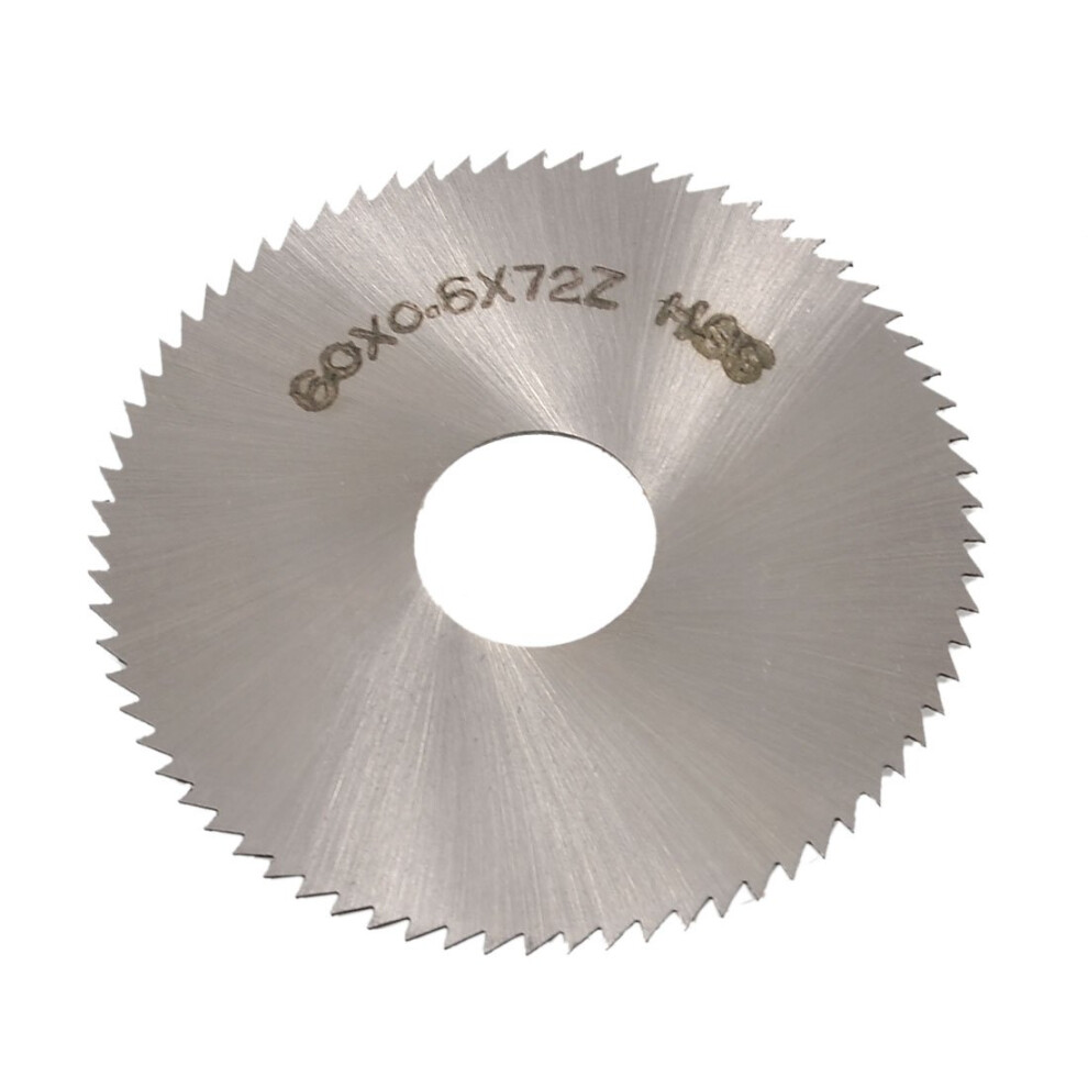60Mm Od 0.6Mm Thickness 72T Hss Circular Slitting Saw Blade Cutter 700836387060