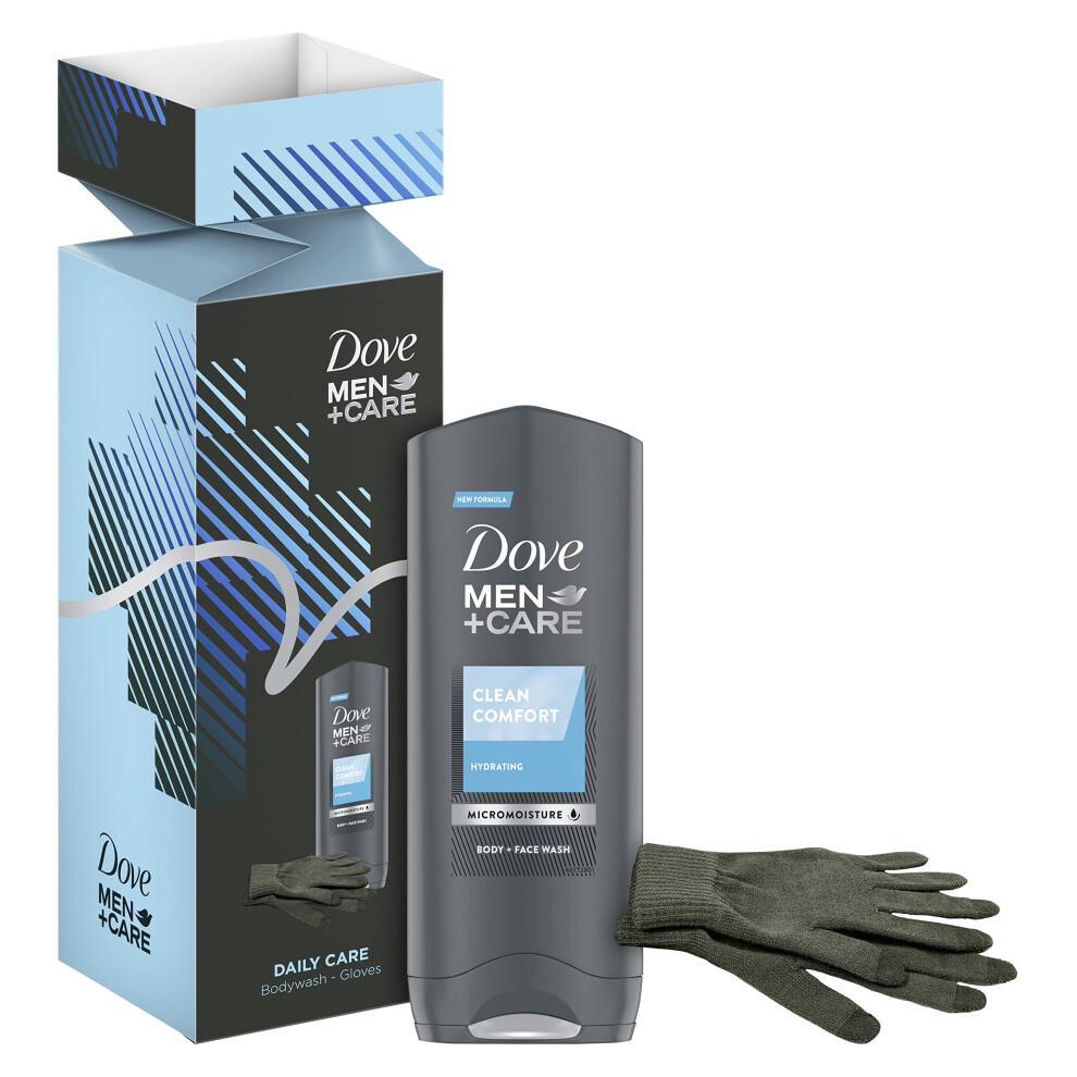 Men+Care Daily Care Body Wash & Gloves with touch-sensitive fingertips Gift Set perfect gifts for him 2 piece