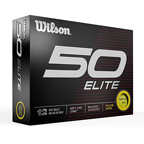 Wilson Fifty Elite Golf Balls - 12 Pack, Yellow 2
