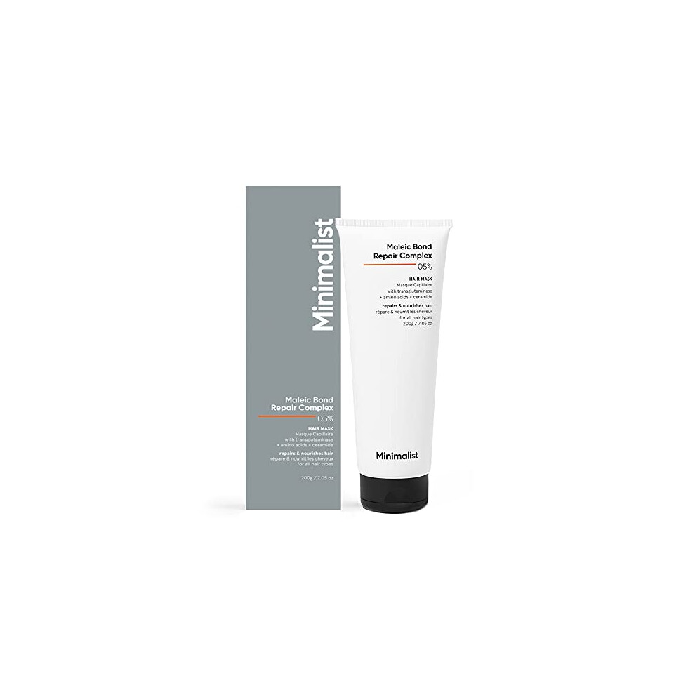 Maleic Bond Repair Complex 5% Hair Mask with Transglutaminase, Amino Acids & Ceramides | For Damaged & Frizzy Hair | For Women & Men | For All Hair