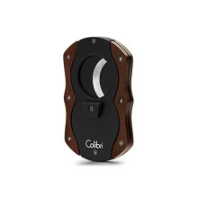Cut | Double Guillotine Cigar Cutter| Black with Wood Accents |Spring Loaded Release|Up-to 62 Ring Gauge Cigars| Ergonomic Design | Includes Gift-Box