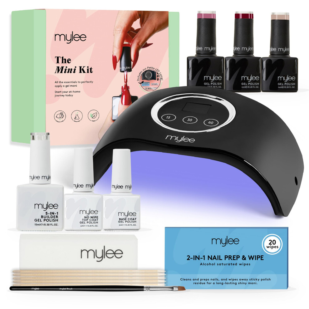 Mini Kit - Professional Nail Care Set for Beginners at Home – Includes LED Nail Lamp, Nail Gel Polish, Base Coat, Top Coat and Accessories