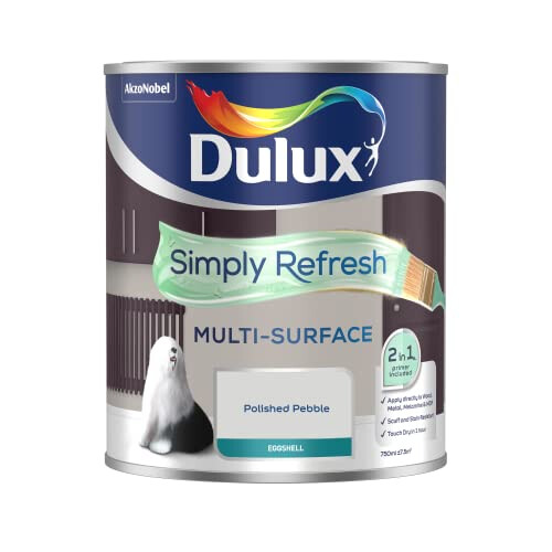 Dulux Simply Refresh Multi Surface Eggsgell Paint - Polished Pebble - 750ML 1