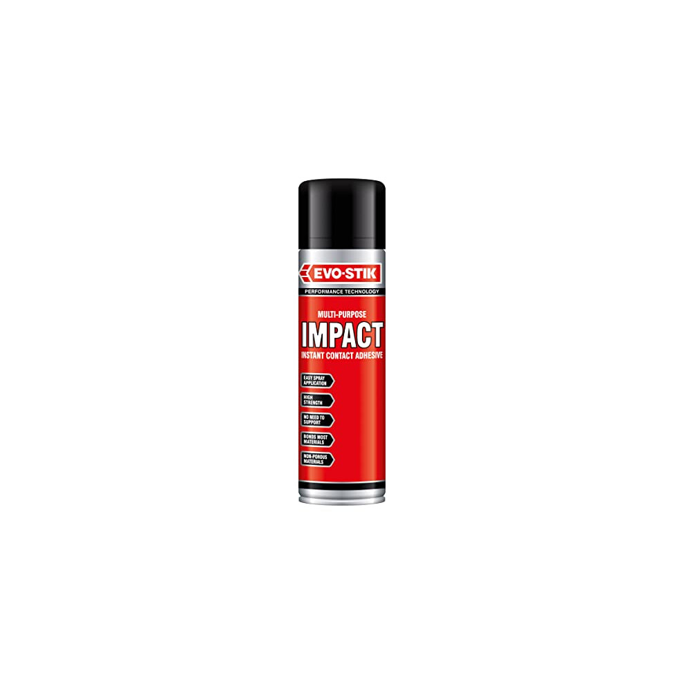 Impact Adhesive Spray, Bonds Immediately On Contact, High Shear Strength, Colour: Translucent Amber, Size: 200Ml Spray Can 5010591003125