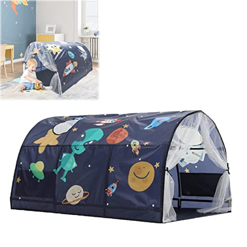 Kids Play Tents Playhouse Bed Tent Children's Tunnel Indoor/Outdoor Camping Tent for Boys and Girls, Portable Dream Bed Tents for Bedroom Decor,