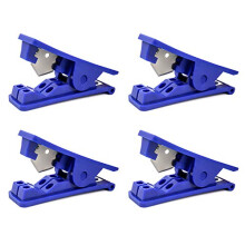 QWORK 4 Pack PVC Tube Cutter Nylon Plastic Hose Cutter for up to 1/2" OD PU PE Tube, Blue