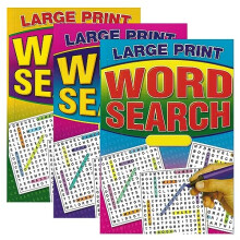 Pack of 3 Assorted A5 Large Print Word Search Books for Adults | Travel Games Puzzle Books for Adults | Word Games and Word Puzzles, Gifts for